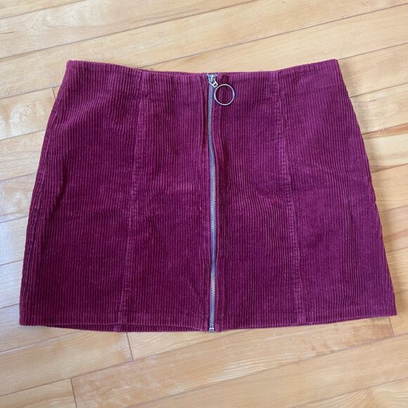 O-ring corduroy mini skirt - Picture 1 of 3